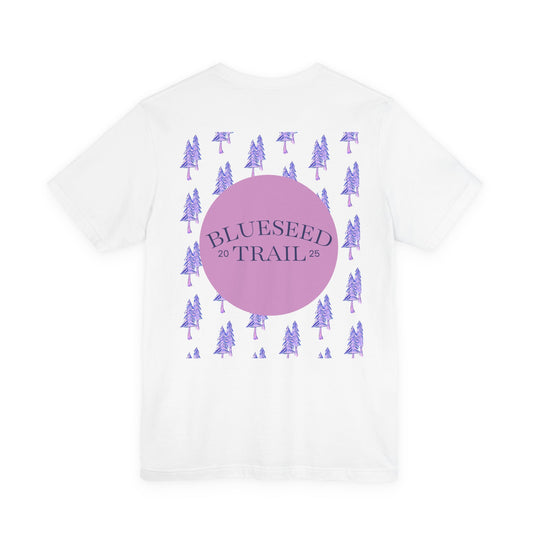 BlueSeed Trail T‑Shirt – Retro Purple Trees Graphic Tee