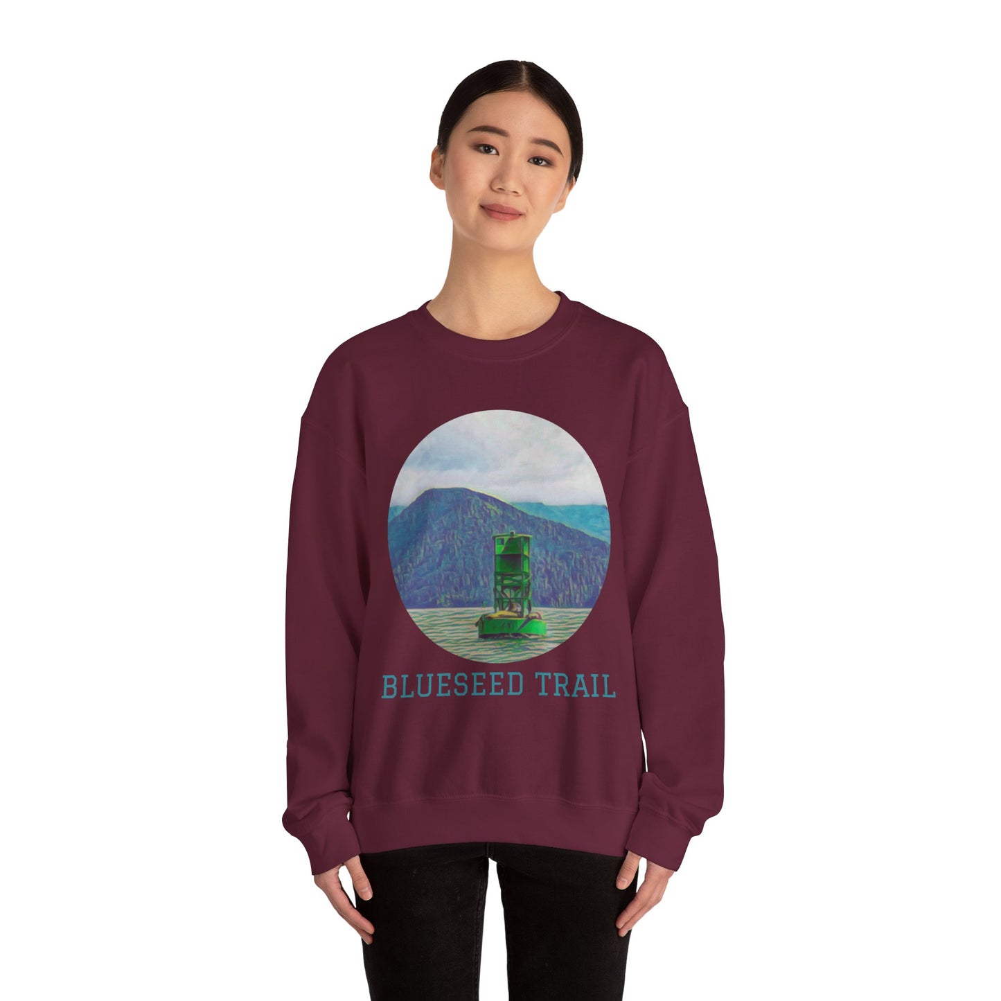 Blueseed Trail Sweatshirt - Cozy Unisex Crewneck for Nature Lovers, Gifts for Hikers, Outdoor Adventure Apparel, Casual Fall Layering, [...]