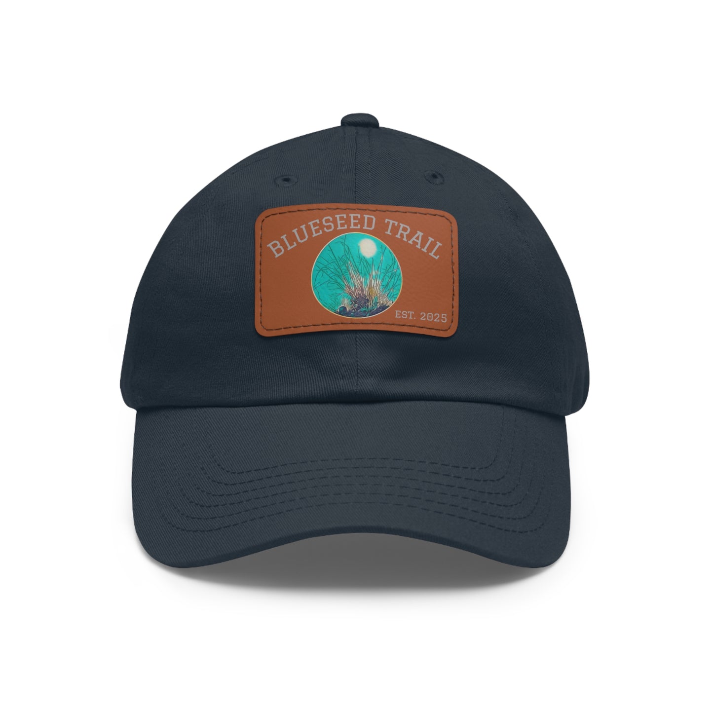 Blueseed Trail Dad Hat with Leather Patch