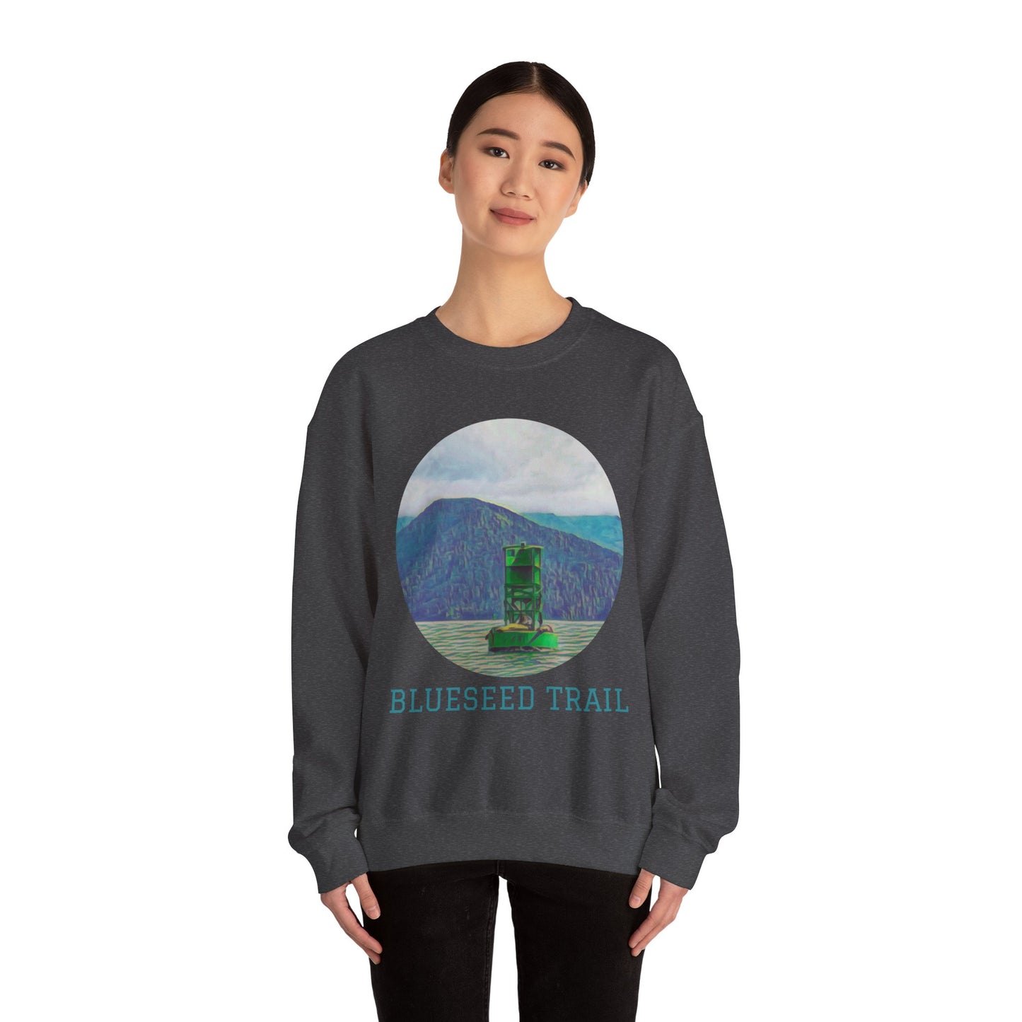 Blueseed Trail Sweatshirt - Cozy Unisex Crewneck for Nature Lovers, Gifts for Hikers, Outdoor Adventure Apparel, Casual Fall Layering, [...]