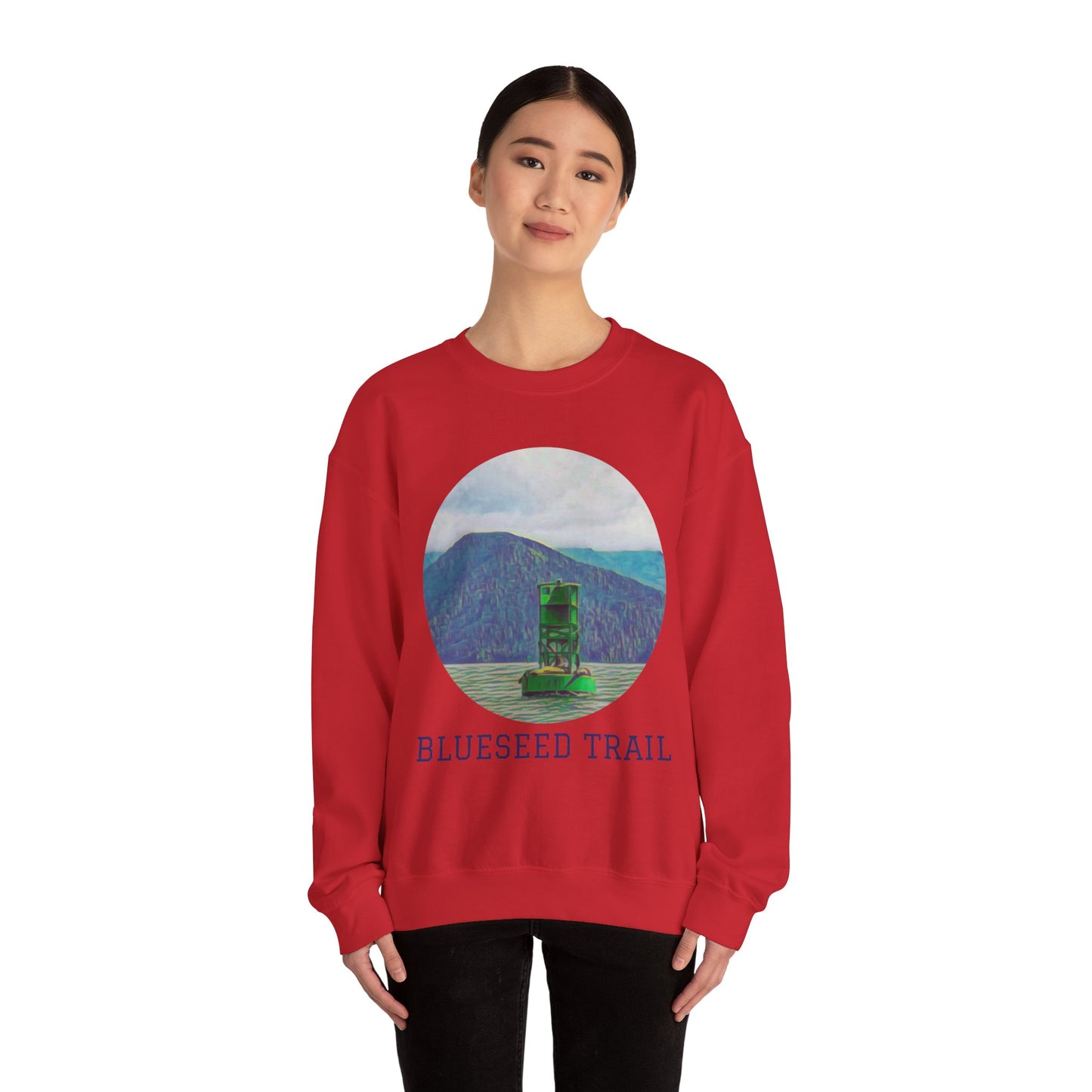 Blueseed Trail Sweatshirt - Cozy Unisex Crewneck for Nature Lovers, Gifts for Hikers, Outdoor Adventure Apparel, Casual Fall Layering, [...]