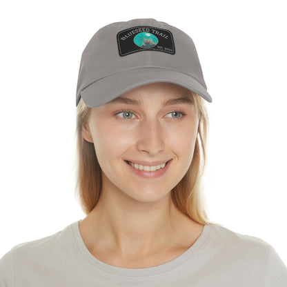 Blueseed Trail Dad Hat with Leather Patch